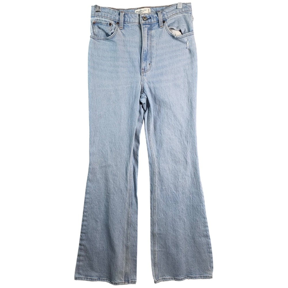 Abercrombie & Fitch The Vintage Flare High Rise Jeans Light Wash Blue 28/6R